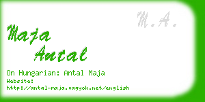 maja antal business card